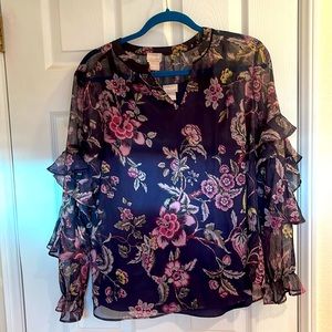 Unusual floral top